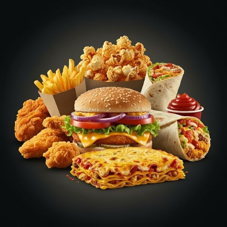 Signature burger and sharing platter